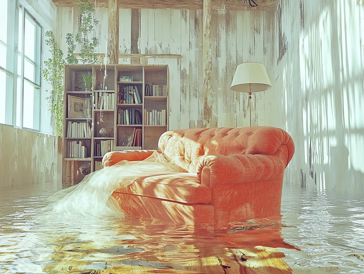 Midjourney — surreal cinematic interior scene